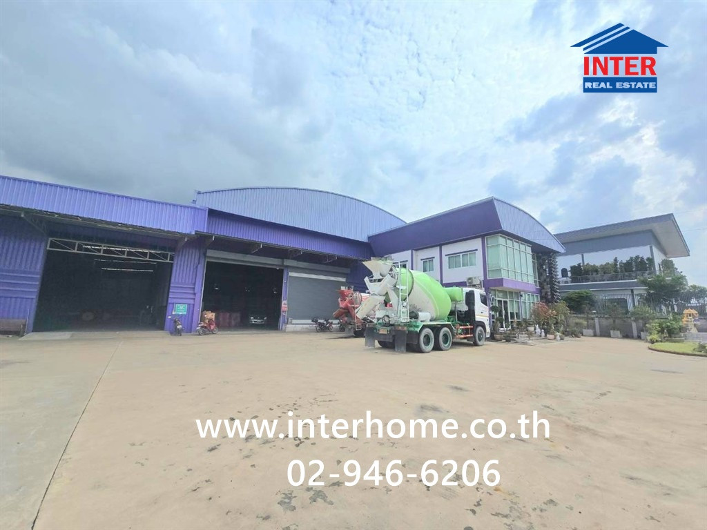 Warehouse 2 rai 96 sq m. Warehouse near Wat Ketprapha, Soi Lam Luk Ka 97, Eastern Ring Road, Lam Luk Ka Road, Lam Luk Ka, Pathum Thani.