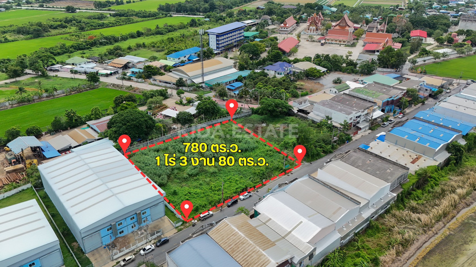 🔥 ขายที่ดิน อ.ไทรน้อย 1 ไร่ 3 งาน 80 ตร.ว. เหมาะสำหรับโกดัง หรือโรงงาน – รูปที่ 3