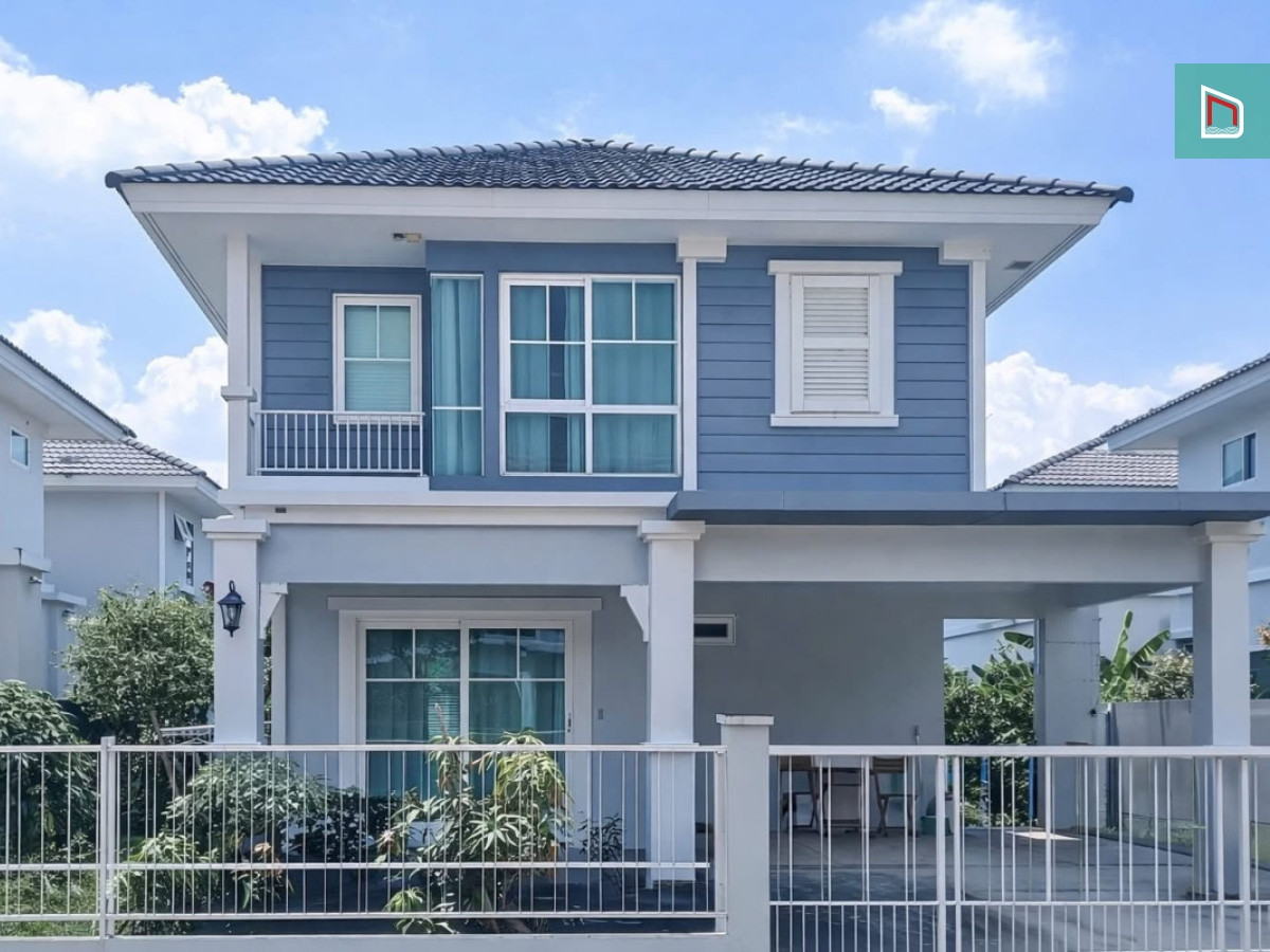 Single house for sale, Villaggio Bangna, European style, newly renovated, very beautiful, 50 sq m, 3.69 million, fully furnished + electrical appliances. Ready to move in Near ABAC Bangna