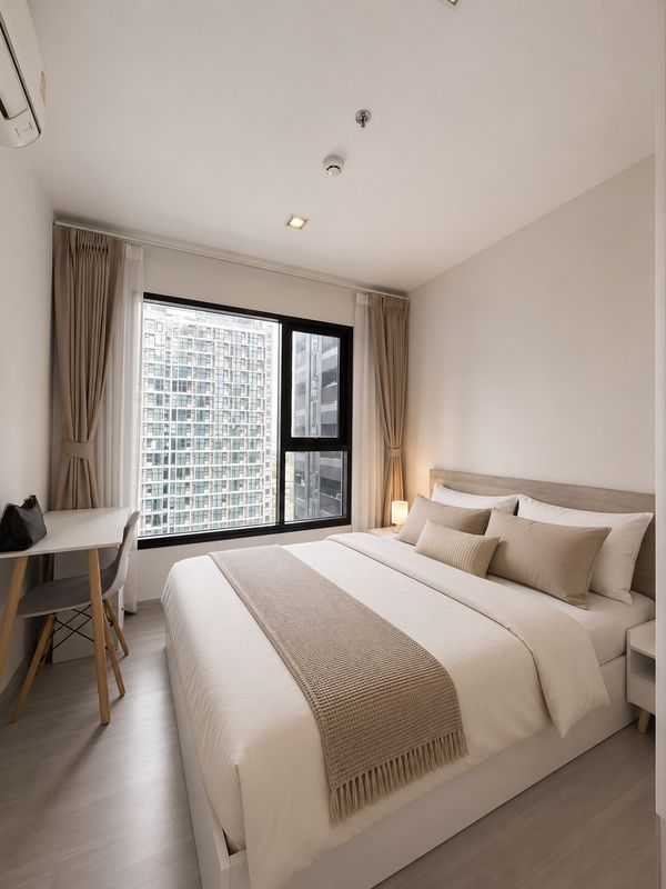 🏢 Life Asoke Hype 👫✨ ห้อง 32 ตร.ม. พื้นที่ลงตัวสำหรับการอยู่อาศัย | 🌆 ชั้น 25 วิวเมืองโปร่ง ให้ความรู้สึกโล่งสบาย | 🌿 ใช้ชีวิตใจกลางพระราม 9 พร้อม Sky Facilities และใกล้ MRT พระราม 9