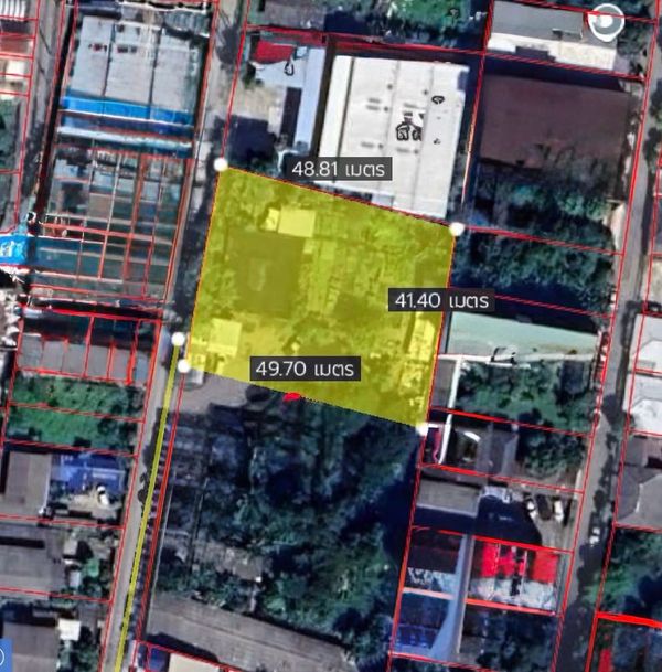 Land for Sale in Ladprao 81, 504.75 sq.wah, 45-meter frontage, on main road, near MRT LadpraoSuitable for apartment or condominium development