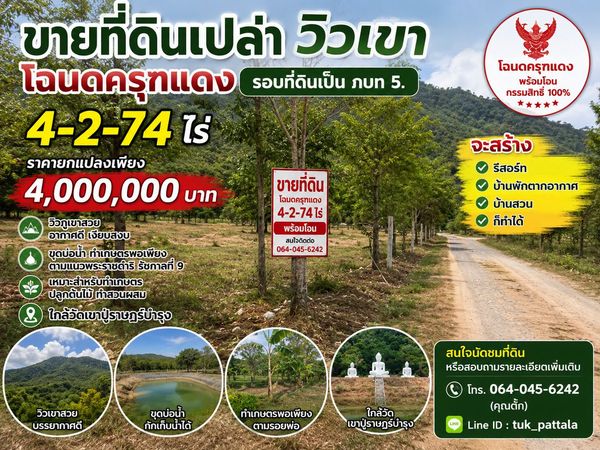 Empty land for sale, mountain view, natural atmosphere 🌿⛰️ Good opportunity for people looking for land in a beautiful location. to build houses, resorts or agriculture