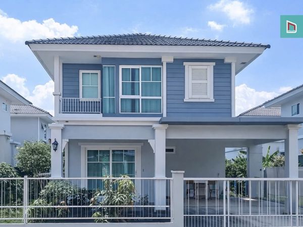 Single house for sale, Villaggio Bangna, European style, newly renovated, very beautiful, 50 sq m, 3.69 million, fully furnished + electrical appliances. Ready to move in Near ABAC Bangna
