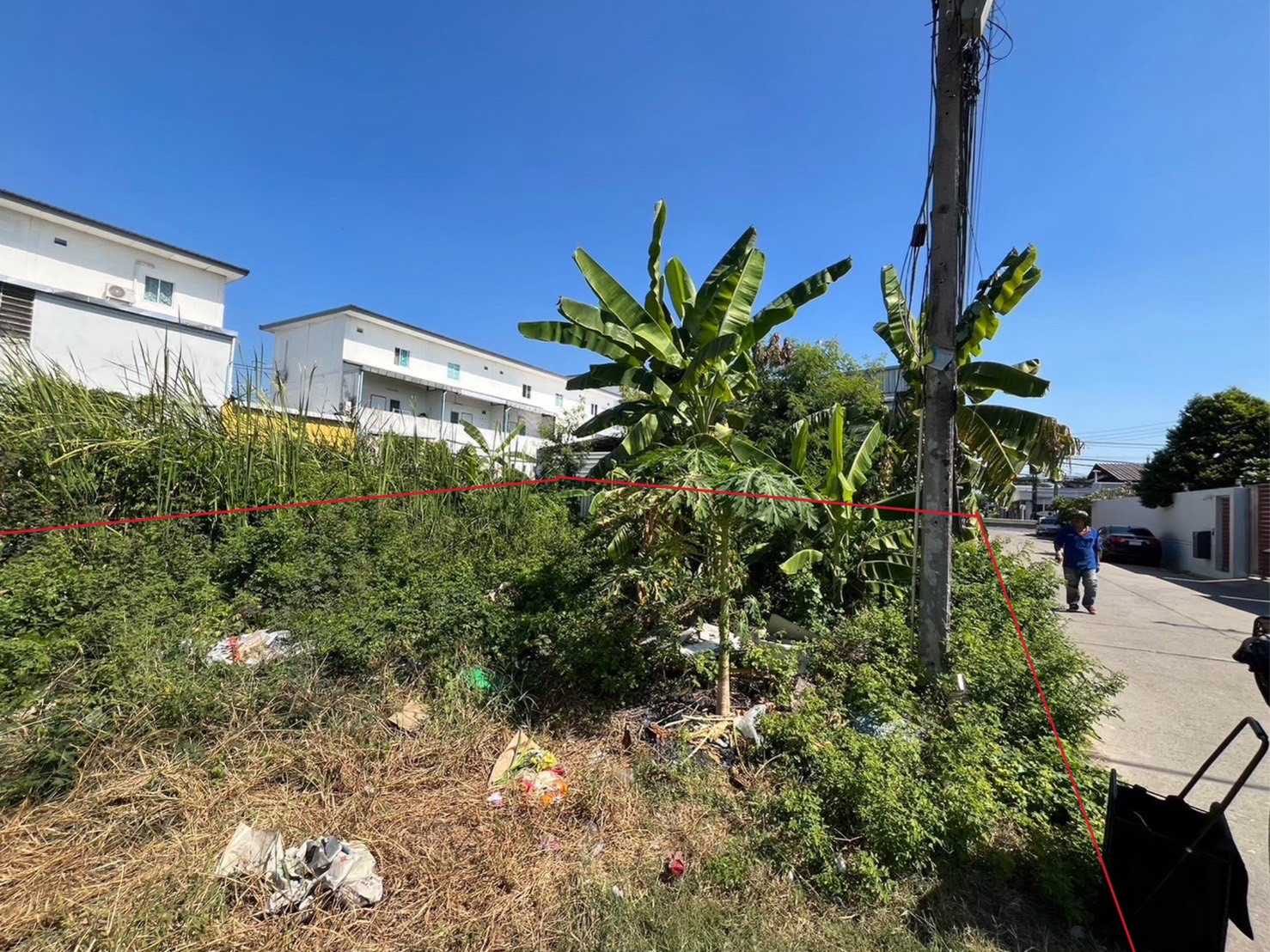 Urgent sale, vacant land, potential location, Soi Sawai Pracharat 33 (Soi Ruamsuk 8), Bueng Lat Sawai Subdistrict, Lam Luk Ka District, Pathum Thani Province, area 200 square wah, beautiful plot, width 31 meters, depth 25 meters, road in front of the land – รูปที่ 3