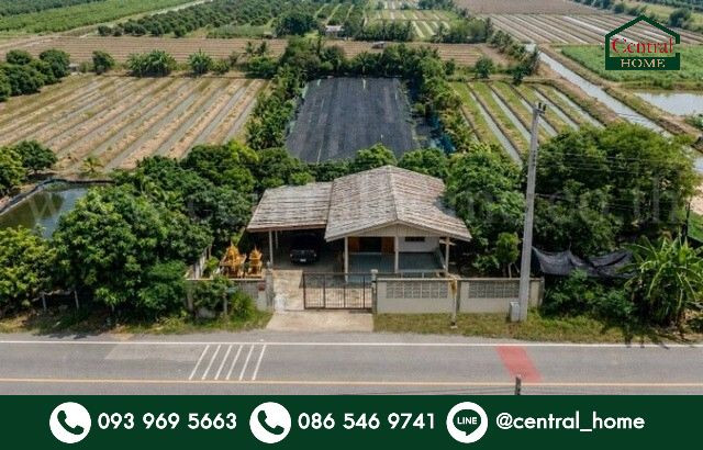 Land with building, 4 rai 83 sq m, next to Sam Phran Road, Nakhon Pathom. Land with building, 4 rai 83 sq m, next to Sam Phran Road, Nakhon Pathom.