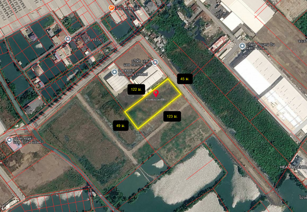 ขาย ที่ดิน พระสมุทรเจดีย์ สมุทรปราการ 3 ไร่กว่า ผังสีม่วง เหมาะทำโรงงาน โกดัง DD – รูปที่ 3