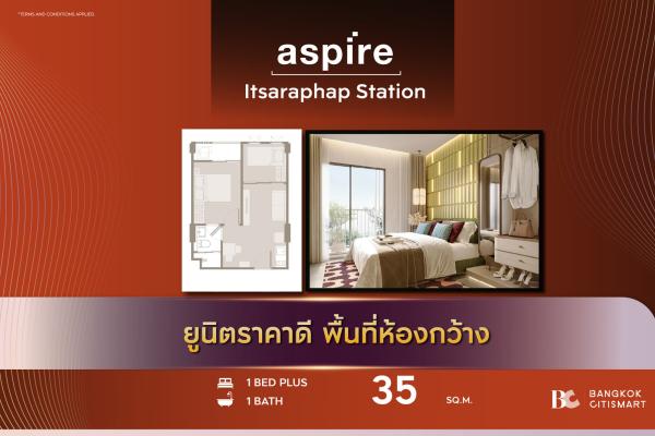 Hot Unit best price Aspire Itsaraphap Station (1 Bed Plus 35 sq.m.)