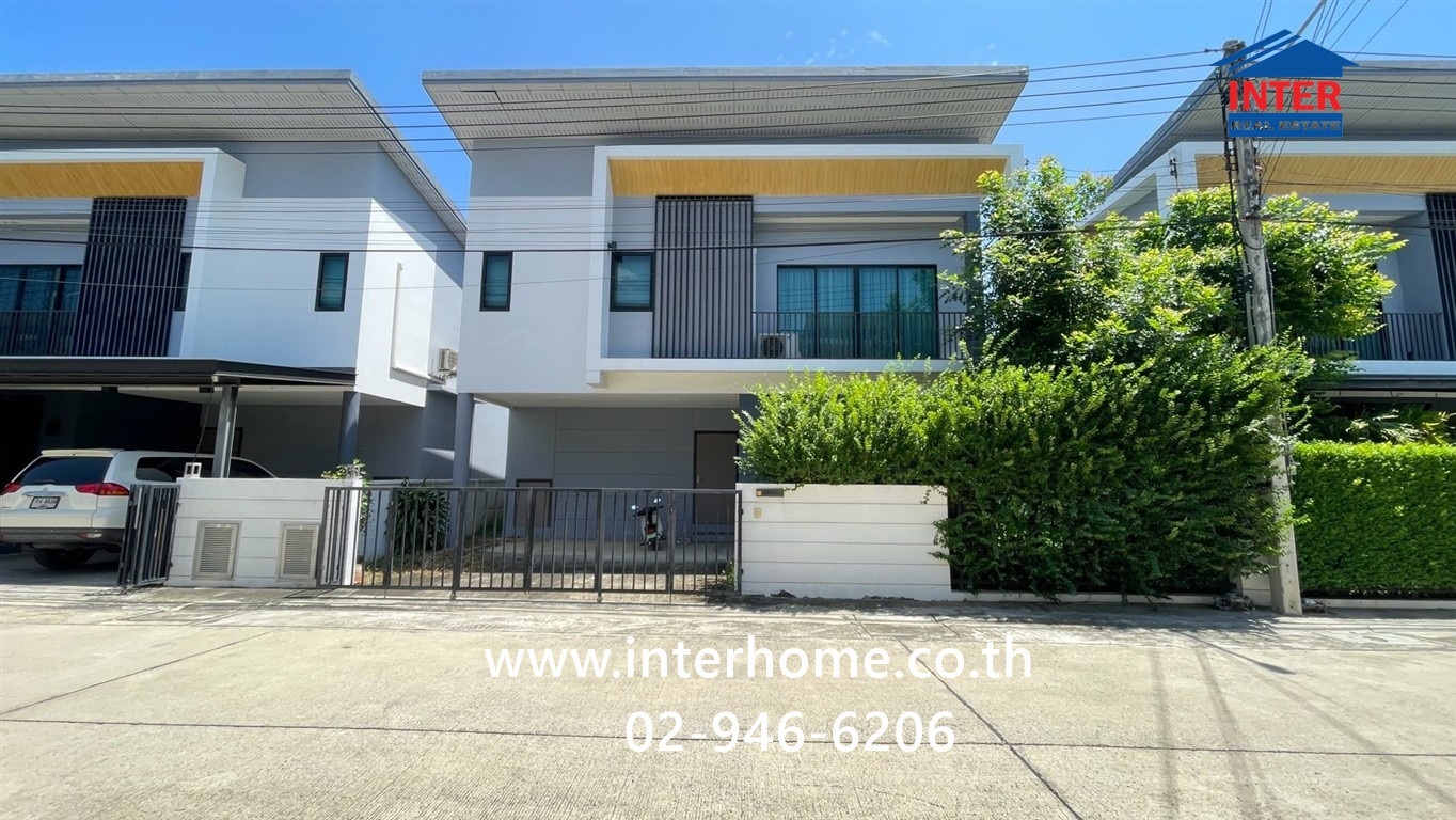 2-story detached house, 39.8 sq m, Chiwarom Village. Rangsit-Don Mueang Soi Rangsit-Nakhon Nayok 7, Rangsit-Nakhon Nayok Road, Thanyaburi, Pathum Thani