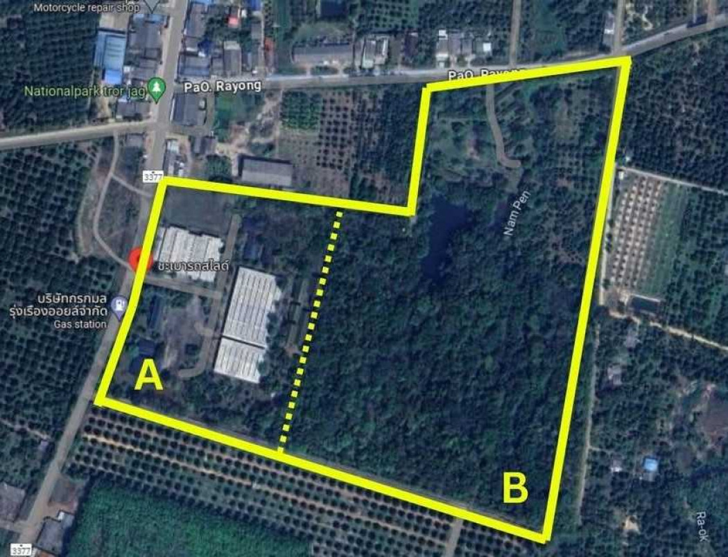 For sale: Ready-to-operate factory + land for expansion, 13,000 sq m, 101 rai 2 ngan 80 sq wah. Beautiful land plot,