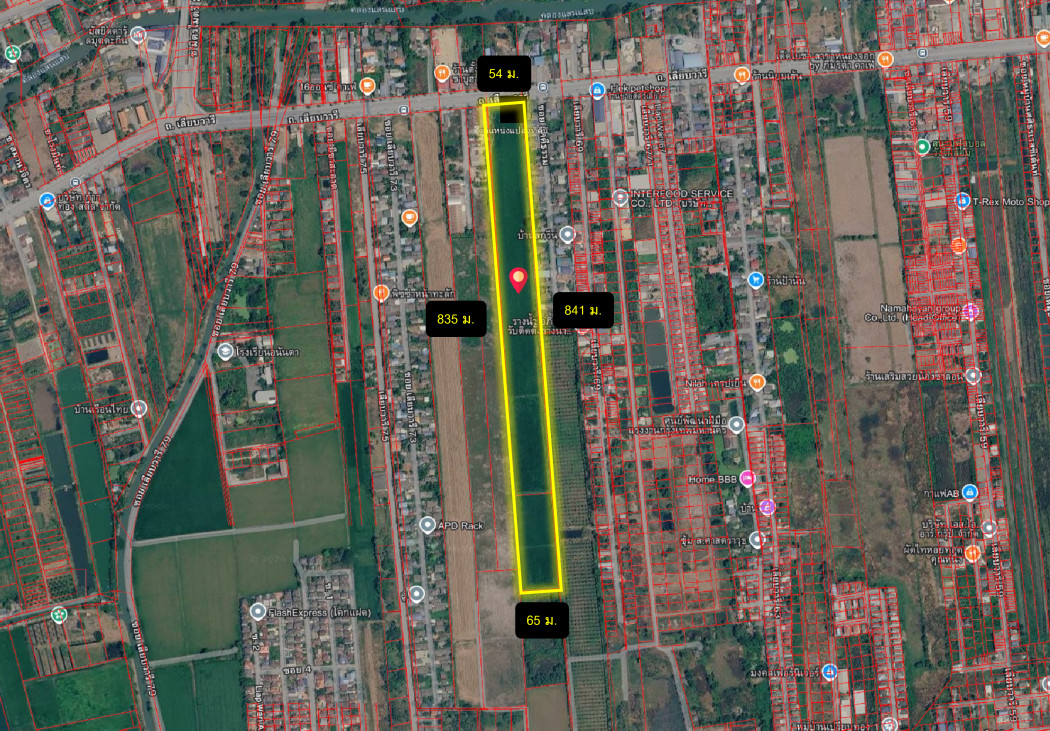 ขาย ที่ดิน ริมถนนเลียบวารี 30 ไร่กว่า ผังสีเหลือง เหมาะทำจัดสรร DD – รูปที่ 2