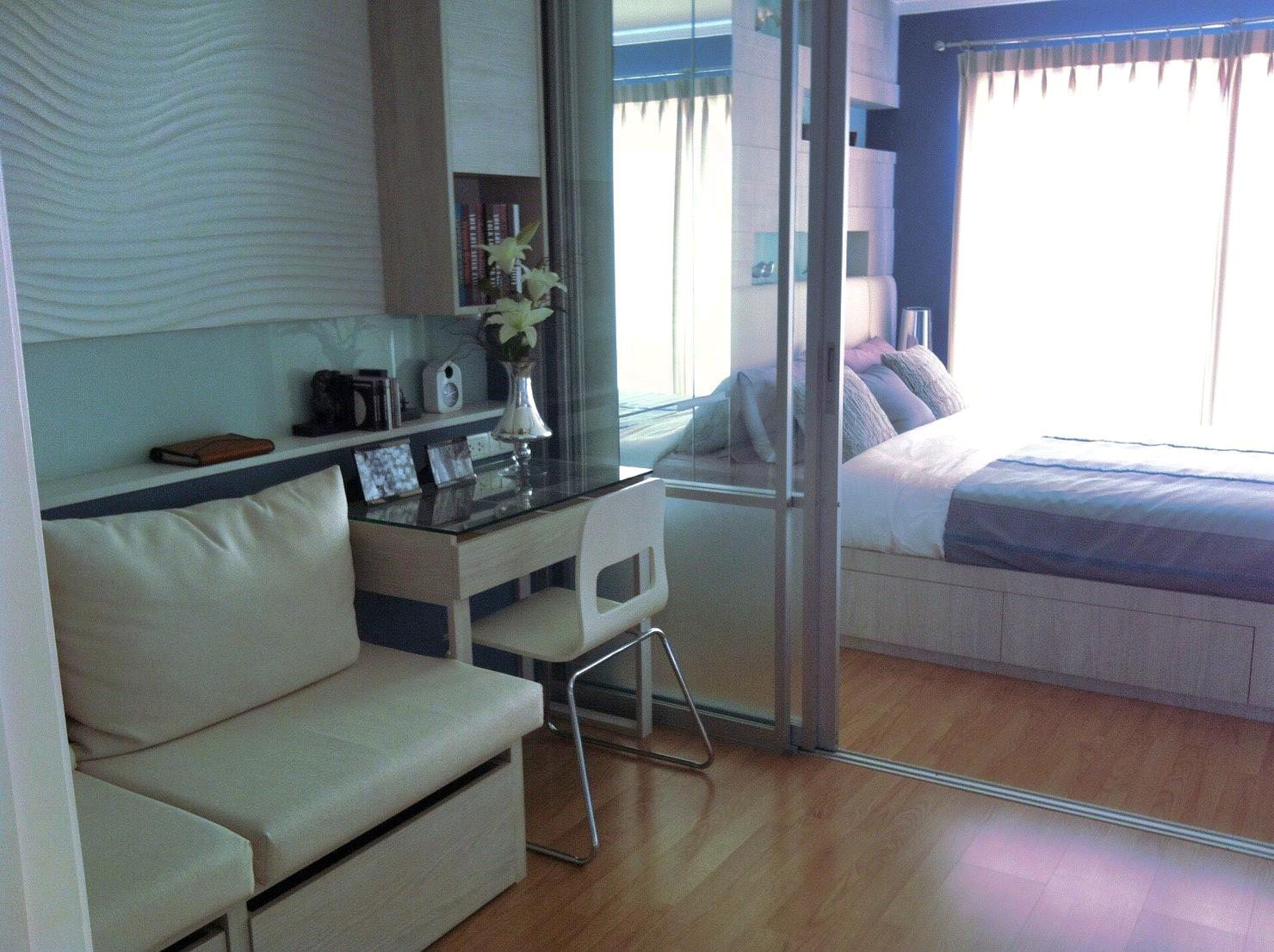 📢💯📢[[For rent]] Beautiful room, fully furnished, good view, near ARL Hua Mak Station - Lumpini Place Condo Srinakarin - Hua Mak Station, near Airport Link Hua Mak Station, only 350 meters.