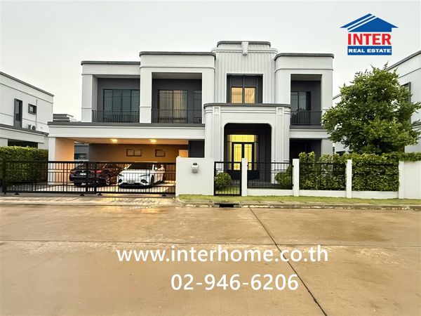 บ้านเดี่ยว 2 ชั้น 102.1 ตร.ว. หมู่บ้านเศรษฐสิริ วงแหวน-จตุโชติ ใกล้ห้างแฟชั่น ไอส์แลนด์ ถนนเลียบวงแหวนกาญจนาภิเษก ถนนวงแหวนจตุโชติ ถนนคู่ขนานกาญจนาภิเษก เขตคลองสามวา กรุงเทพมหานคร