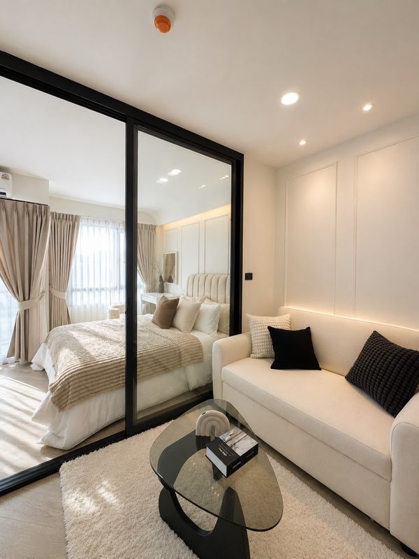 K-7161 🔥🔥 ห้องสวย ตกแต่งใหม่ เป็นสัดส่วน ชั้นสูง  ใกล้สนามบินสุวรรณภูมิ Iris Avenue ลาดกระบัง  พร้อมอยู่