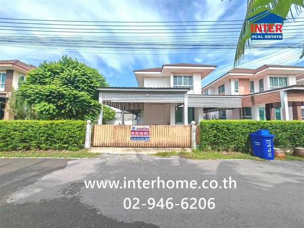 2-story detached house, 106 sq m, Baan Klang Suan, near Salaya Subdistrict Administrative Organization. Soi Metta Arun 5 Highway 3004, Salaya Road, Phutthamonthon, Nakhon Pathom