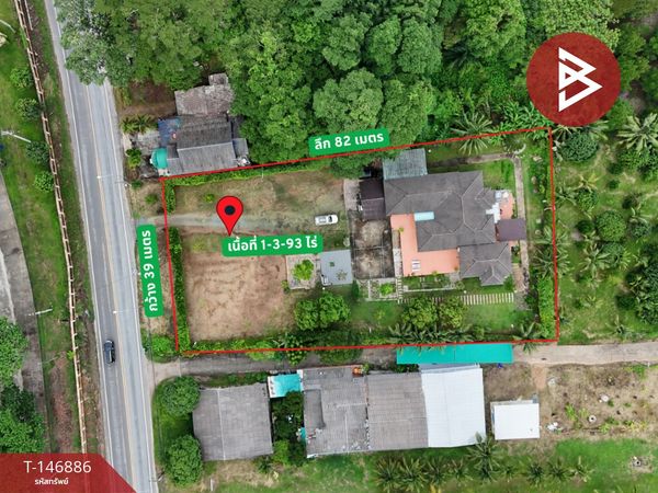 Single house for sale, area 1 rai 3 ngan 93 sq m, Nong Bua, Chanthaburi.