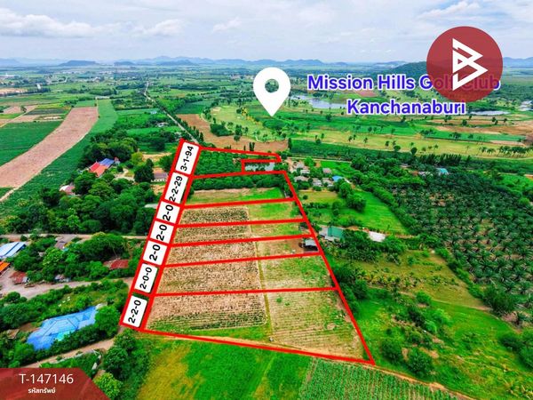 Land for sale, total area 16 rai 2 ngan 23.7 square wah, Nong Tak Ya Subdistrict, Tha Muang District, Kanchanaburi Province, good location.