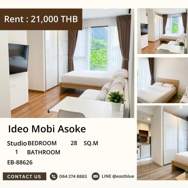 10/09/2026, คอนโด ใจกลางเมือง ศูนย์กลางความสะดวก! 🏙️
Ideo Mobi Asoke - Studio ราคาเพียง 21,000 THB/เดือน 💰 0642748883