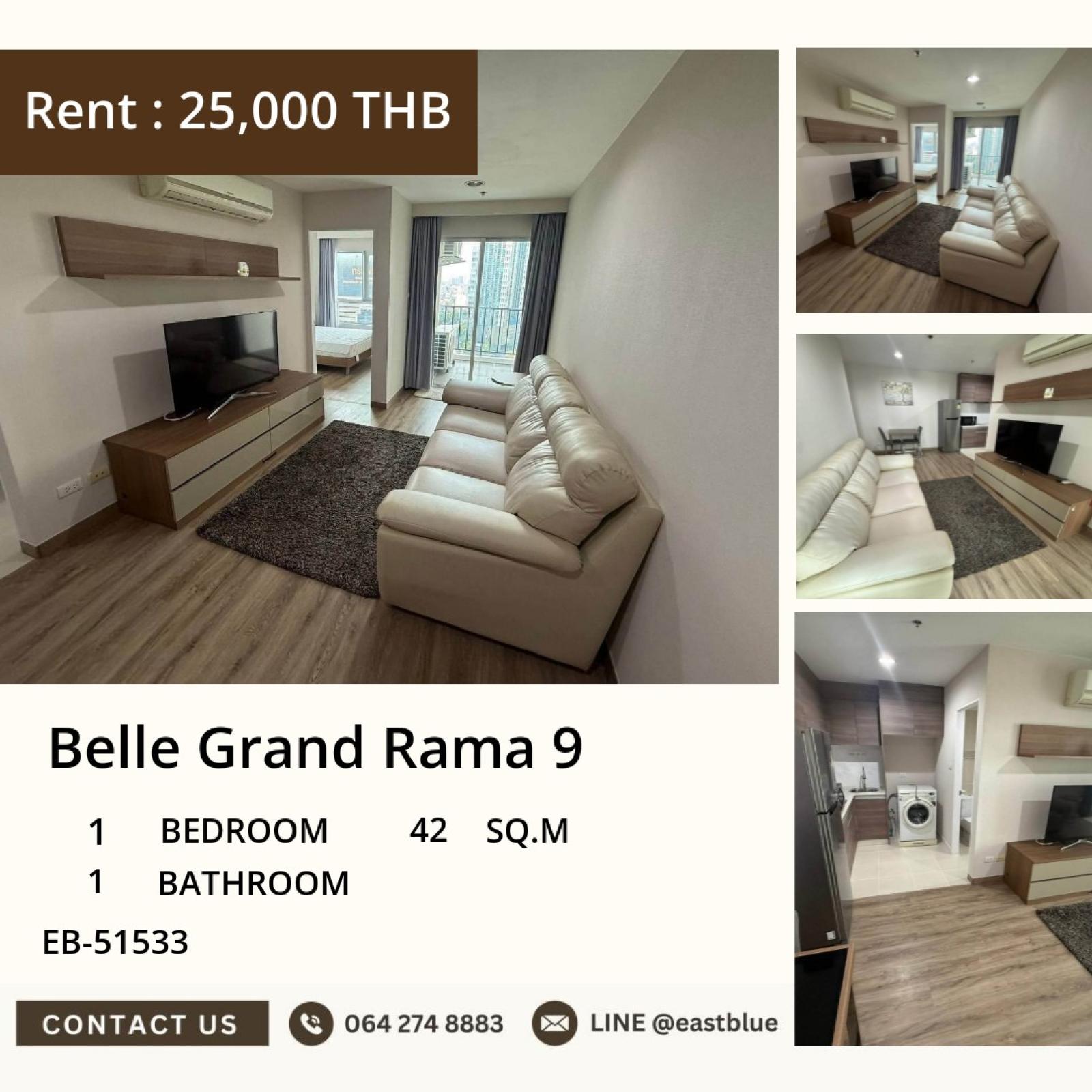 05/10/2026, 🏢 Luxury 1-Bed Condo in Belle Grand Rama 9 💫

EB-51533 | 42 sqm | 25,000 THB/month

Conveniently located near BTS Phra Ram 9 and surrounded by major shopping malls, universities, and hospitals. Enjoy resort-style amenities including pool, gym,