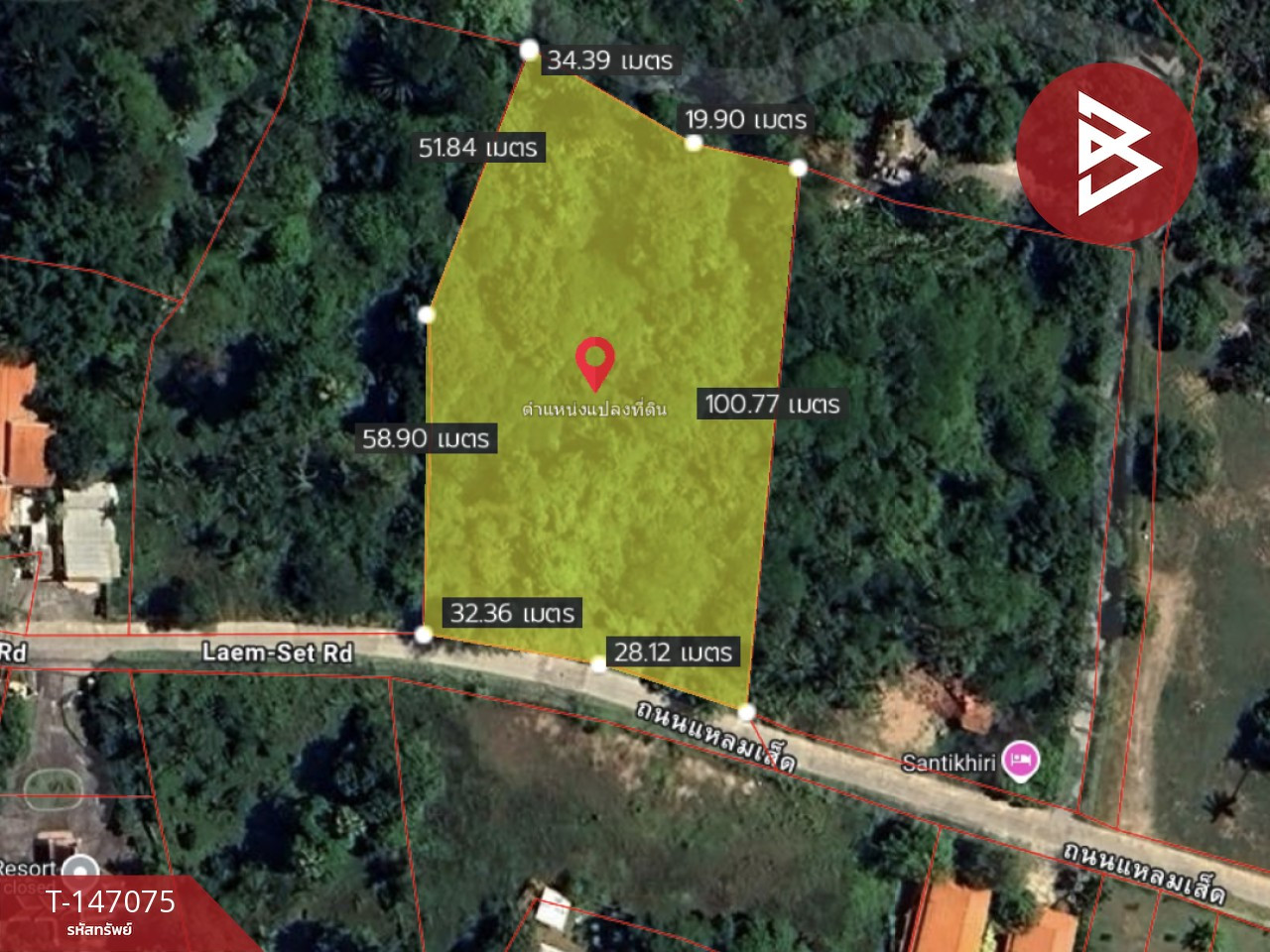 Land for sale, area 3 rai 3 ngan 63.5 sq m, Na Mueang Subdistrict, Koh Samui District, Surat Thani. – รูปที่ 2