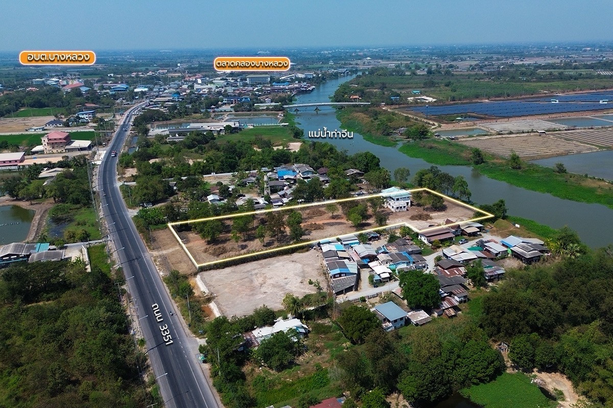 Riverfront Land for Sale, Tha Chin River, Bang Len, Nakhon Pathom, 6-1-14 Rai, Filled Land, Road 3351