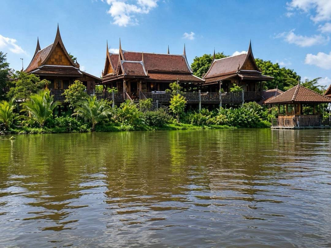 For sale: 100 year old traditional riverside Thai house, Bang Pla Ma, Suphanburi, 1-1-58 rai (filming location “Maebia 2015“ by Mom Noi) suitable for a boutique-wellness hotel