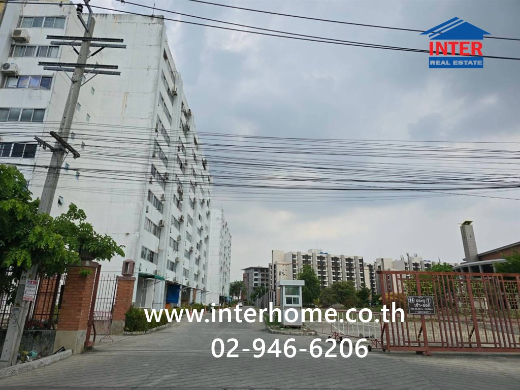 Condominium 41.63 sq m, Muang Thong Bangna C 5, near Baan Mo Thai Learning Center, Soi Manthana, Theparat Road (Bangna-Trad Km. 18), Wat Sriwaree Noi Road, Bang Phli, Samut Prakan.