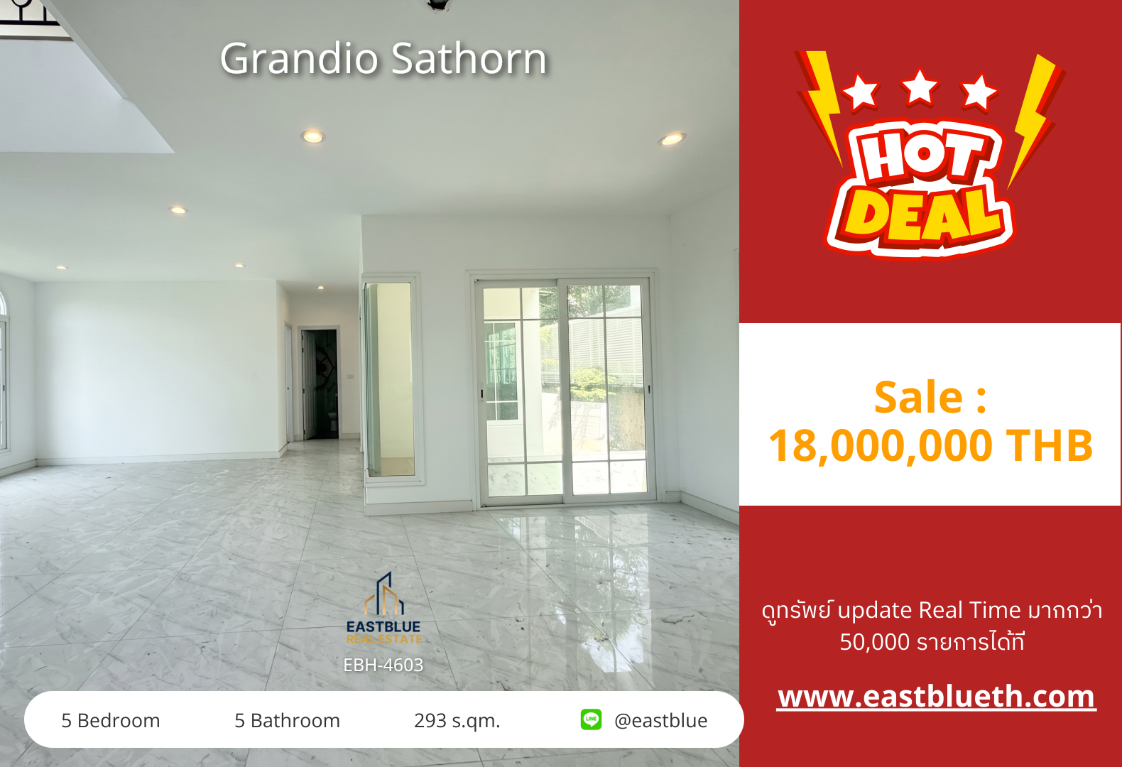 For Sale: Grandio Sathorn 5 Bed 293 sqm 18M THB