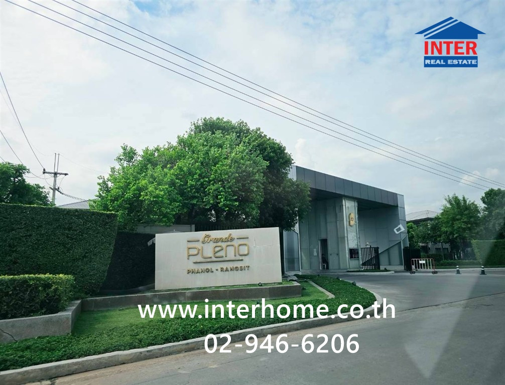 Townhome, 2 floors, 35.3 sq m, Grand Pleno, Phahonyothin-Rangsit. Near Future Park Rangsit, Soi Khlong Luang 8, Phahonyothin Road, Rangsit-Nakhon Nayok Road, Khlong Luang, Pathum Thani.