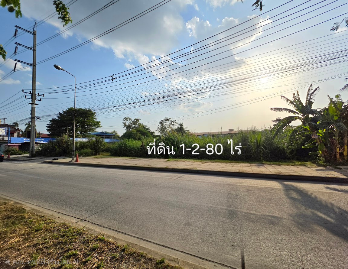 ขายที่ดินปทุมธานี อำเภอเมือง แปลงมุม 1-2-80 ไร่ ถนนปทุมธานีสายใน – รูปที่ 3