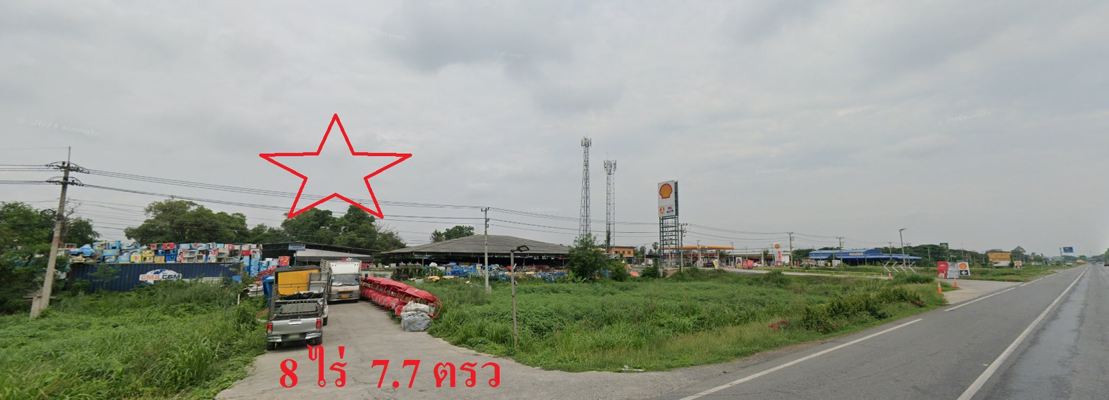 ขายที่ดิน 8 ไร่ ถนนสายเอเชีย กม. 68.5 ติดปั๊มเชลล์ พรหมบุรี จ.สิงห์บุรี – รูปที่ 2