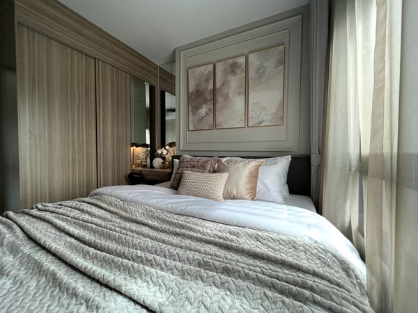 Condo for rent, 1 bedroom, Sathorn-Tha Phra area, beautiful room, open view, next to BTS Talat Phlu, has bathtub.