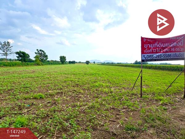 Empty land for sale, area 12 rai 2 ngan 76 square wah, Phunkyung Subdistrict, Tak Fa District, Nakhon Sawan, good location, suitable for agriculture.