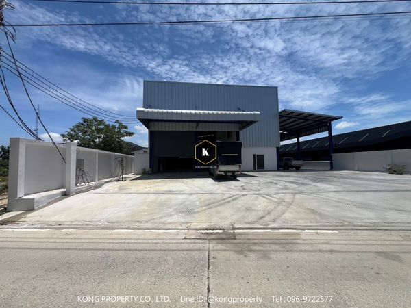 Warehouse for rent, Bang Phli - Tamru, Samut Prakan, size 2,200 sq m, with 2-story office + rooms, newly built.