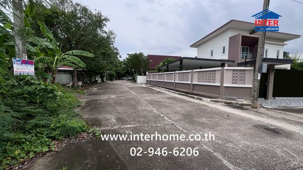 Empty land 88 sq m, Praphawan Home Village. Soi Bueng Khwang 1/1 Suwinthawong Road, Khum Klao Road, Rom Klao Road, Min Buri District, Bangkok