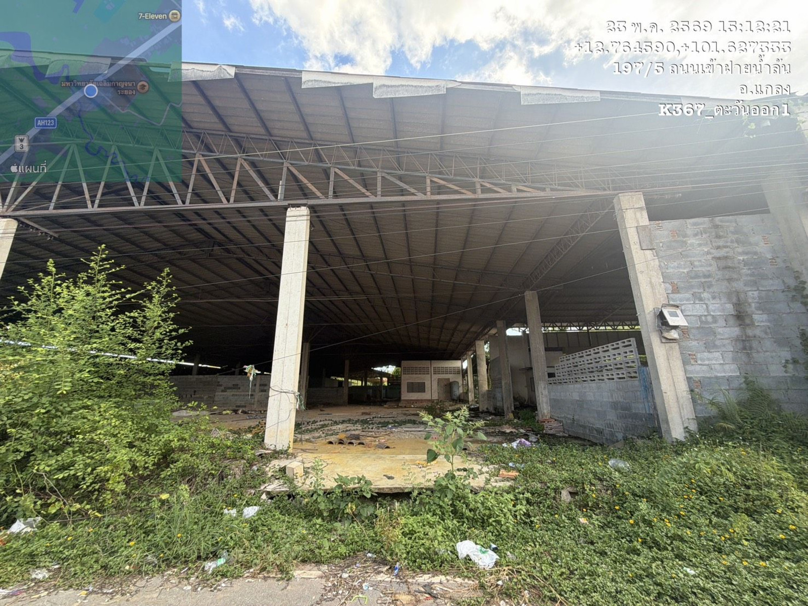 Urgent sale, land with office building and warehouse. Complete in one place On a potential location next to Sukhumvit Road, Rayong Province, with a spacious area of ​​5 rai and complete with buildings. able to continue operating Or improve to expand your  – รูปที่ 4