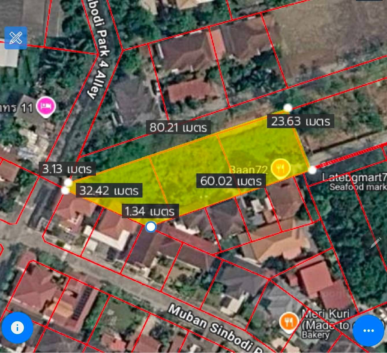 Land for Rent – Soi Pracha Uthit 72, Soi Ruamjai, 438 sq.wah, Width frontage 80 meters - Suitable for Warehouse or Business, THB 50,000/Month