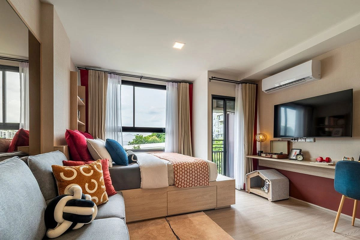 🔥The Move Sukhumvit 107, near BTS Bearing station, fully furnished. Ready to move in Can raise animals