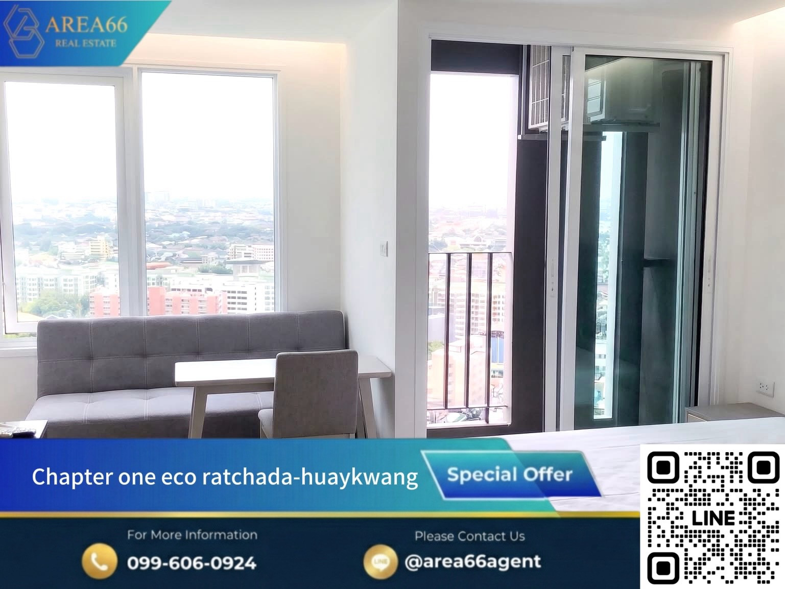 🔥It's good to rent out. Live by yourself and be great! Condo fully furnished, fully furnished. Just carry one bag and move in  Chapter One Eco Ratchada - Huai Khwang