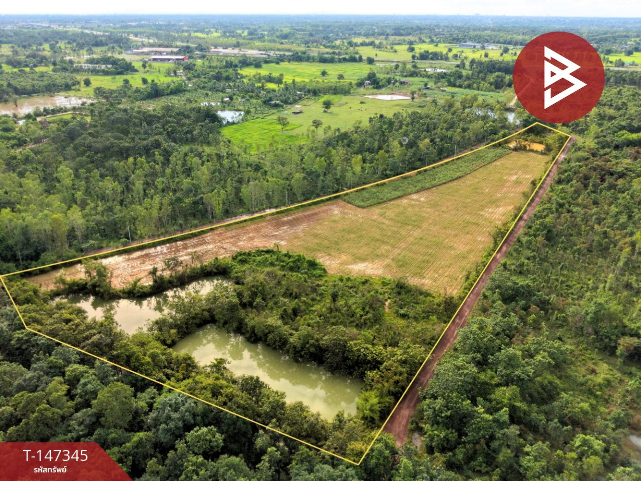Large plot of land for sale, area 18 rai 1 ngan 32.0 square wa, Nong Khai, potential location.