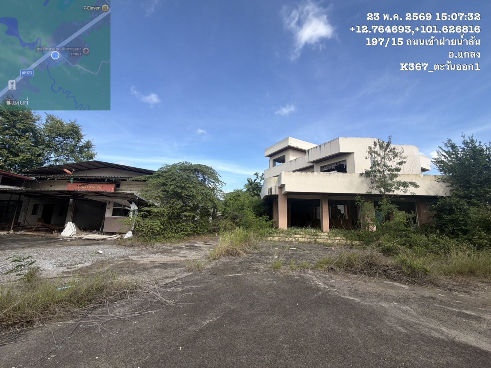Urgent sale, land with office building and warehouse. Complete in one place On a potential location next to Sukhumvit Road, Rayong Province, with a spacious area of ​​5 rai and complete with buildings. able to continue operating Or improve to expand your  – รูปที่ 2