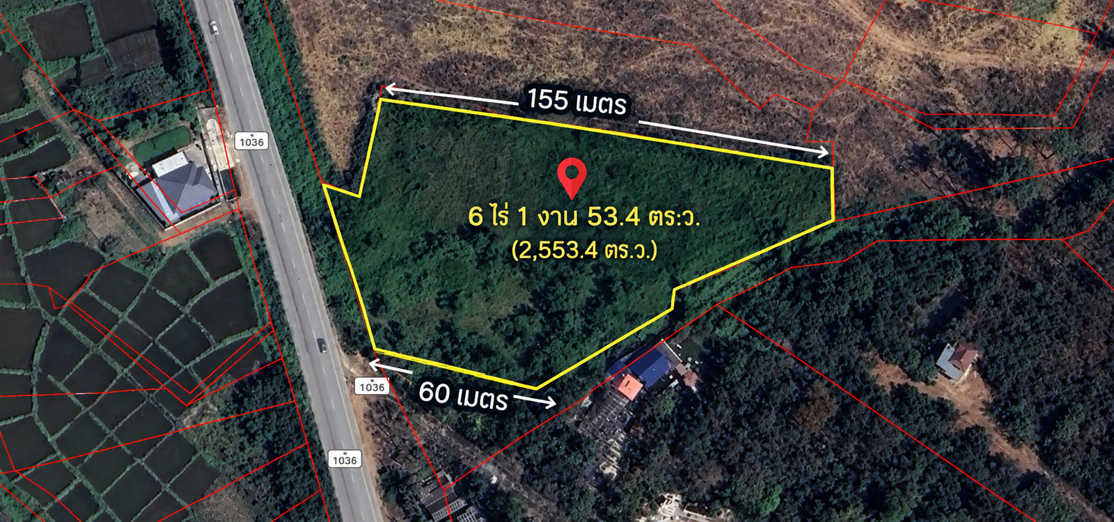 🔥 📍Urgent sale! Large plot of empty land 6 rai 1 ngan 53.4 square wa ✨ ready to transfer ownership ✨ Ban Huai Lor, Chomphu Subdistrict, Mueang District, Lampang Province 🔥 📍Urgent sale! Large plot of empty land 6 rai 1 ngan 53.4 square wa ✨ ready to transfer ownership ✨ Ban Huai Lor, Chomphu Subdistrict, Mueang District, Lampang Province