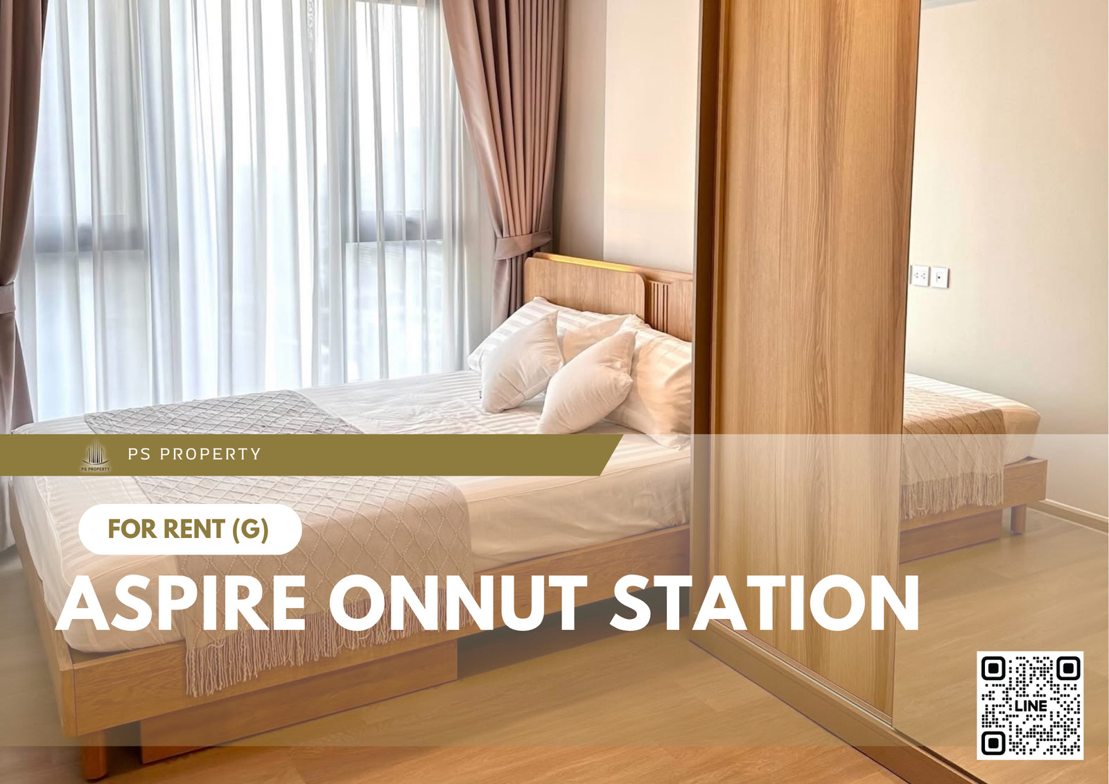 For Rent ✨ Aspire Onnut Station ✨ Fully furnished and equipped with appliances; near BTS On Nut.
