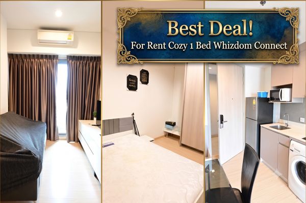 ✨Best Offer! For Rent Stylish 1 Bed Whizdom Connect Punnawiti BTS ✨