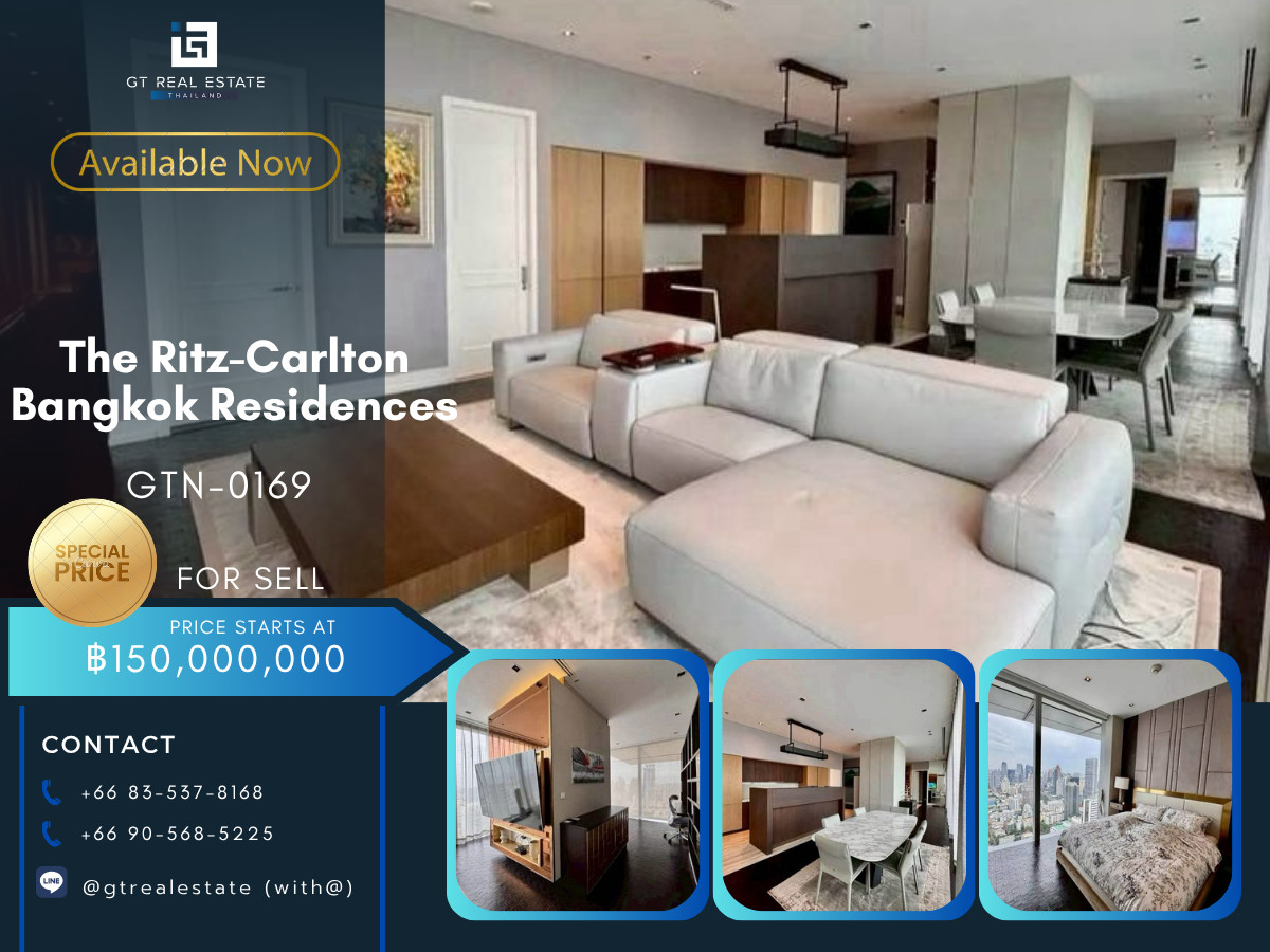 Luxury condo, convenient transportation at The Ritz-Carlton Bangkok Residences, beautifully decorated room, fully furnished, ready for sale!!