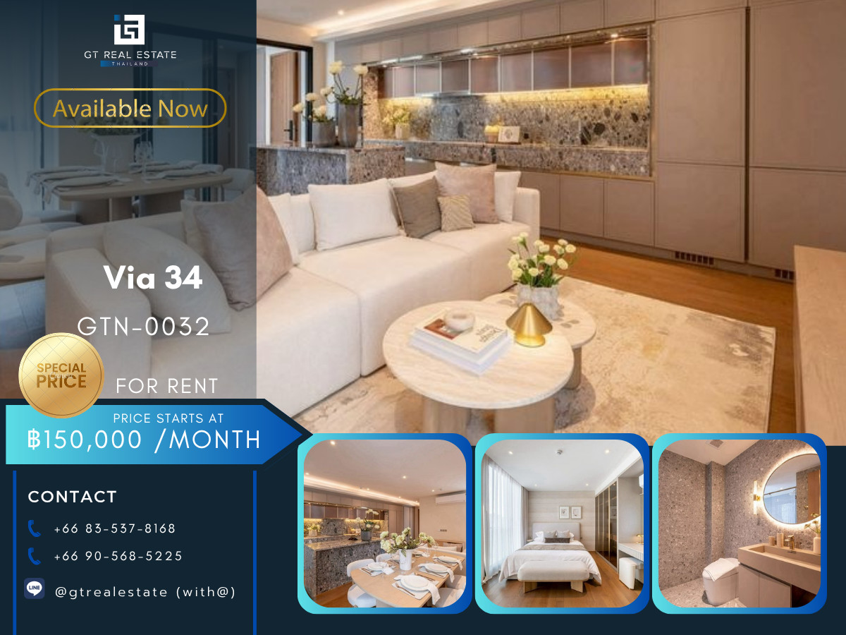 Condo Via 34, convenient travel, close to the BTS, has a shuttle, beautifully decorated rooms - luxurious. Fully furnished, ready to move in!! Condo Via 34, convenient travel, close to the BTS, has a shuttle, beautifully decorated rooms - luxurious. Fully furnished, ready to move in!!
