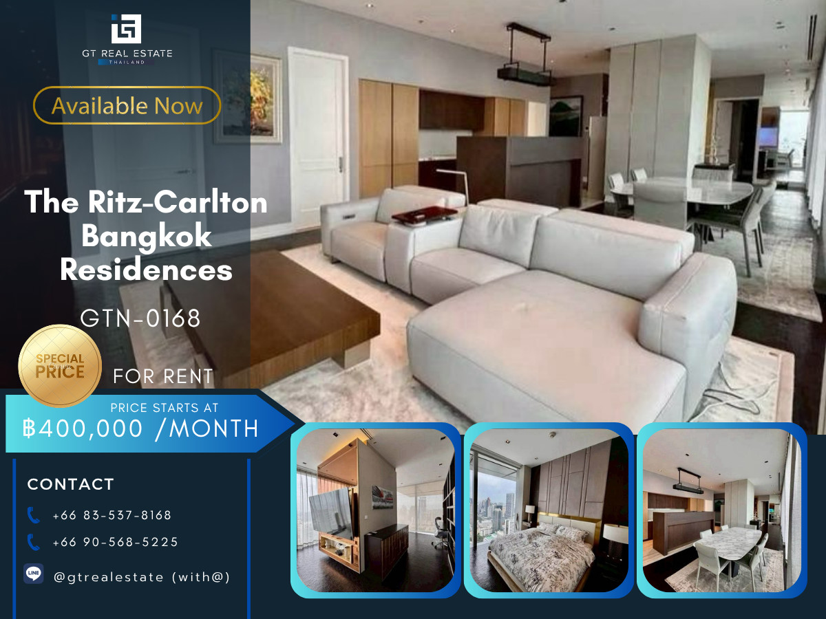 คอนโดหรูห้องแต่งสวยที่ The Ritz-Carlton Bangkok Residences เดินทางสะดวก ใกล้รถไฟฟ้า มีรถรับส่ง พร้อมเข้าอยู่