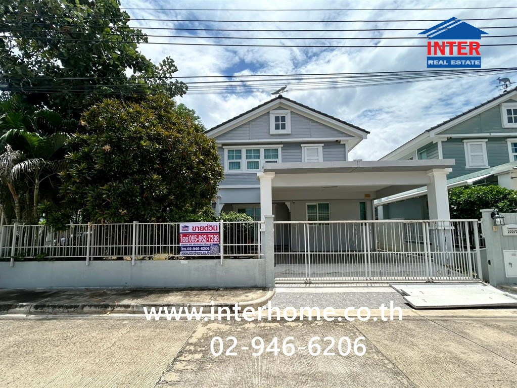 2-story detached house, 61.1 sq m, Villaggio Bangna Village, Soi ABAC, Bangna-Trad Road, Bang Bo, Samut Prakan.