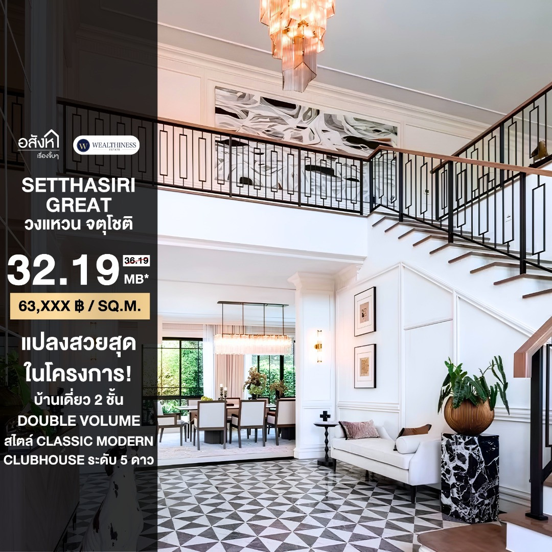 🔥🏡 หลุดจอง แปลงสวยที่สุดในโครงการ เศรษฐสิริ เกรท วงแหวน-จตุโชติ 🔥🏡 หลุดจอง แปลงสวยที่สุดในโครงการ เศรษฐสิริ เกรท วงแหวน-จตุโชติ