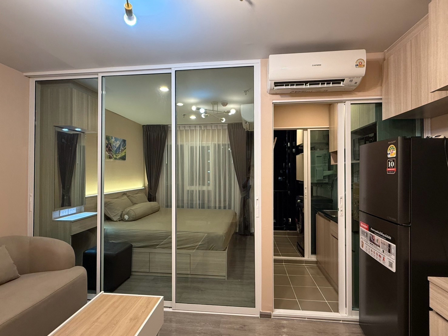 New room, beautifully decorated, 27th floor, east view, near BTS Bangna, only about 450 meters. – รูปที่ 3