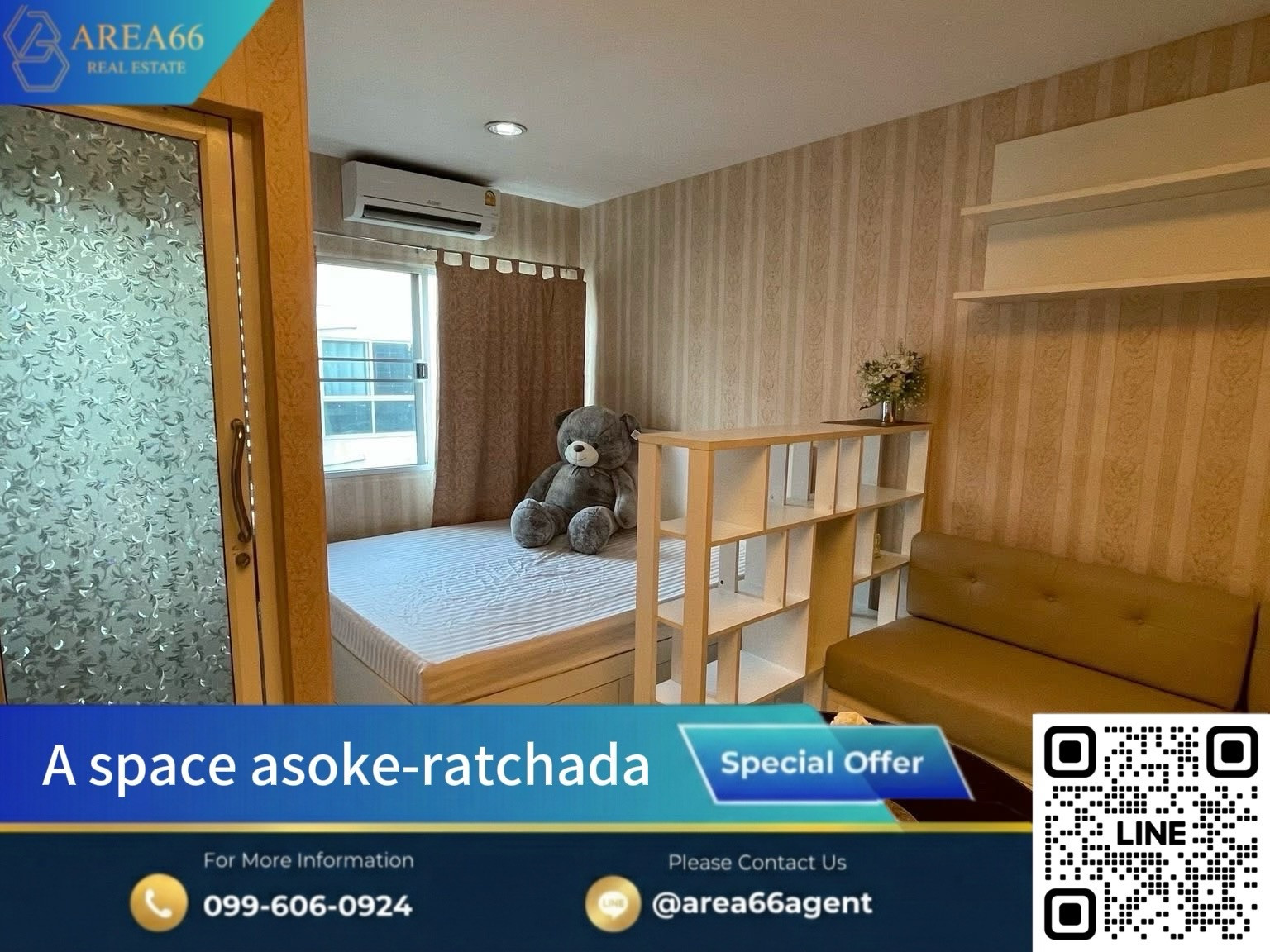 🔥It's good to rent out. Live by yourself and be great! Condo fully furnished, fully furnished. Just carry one bag and move in 🎒 A Space Asoke - Ratchada